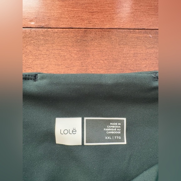 Lole Women’s Capri leggings side Pockets Tight in Forest Green Women’s XXL - Picture 2 of 12